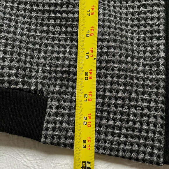 NWT CHARLES GRAY LONDON Black Gray Metallic Front Zip Bomber Jacket L - Picture 6 of 16